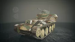 Flakpanzer 38 Gepard Tank Low-poly 3D model
