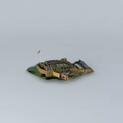 Fort Christiansvaern  Christiansted St Croix USVI 3D model
