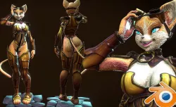 Furry Steampunk Cat NSFW  3D model
