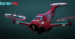 Futuristic Drone Low-poly 3D model