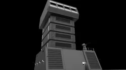 Futuristic Military Recon Tower 3D model