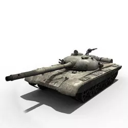 Game ready T-72 battle tank Low-poly 3D model