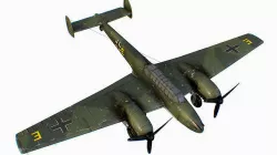 German fighter bomber Messerschmitt Bf 110 C4 Low-poly 3D model