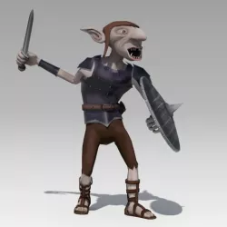 Goblin Animated Low-poly 3D model