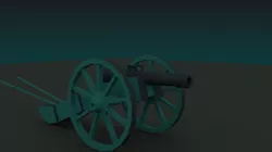 Gribeauval canon napoleon cannon Low-poly 3D model