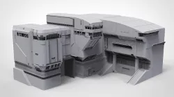 halo sci-fi architecture 3D model