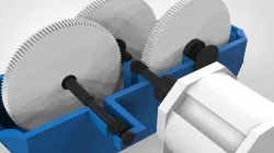 Helical Bevel Gear Reducer with Bearings and Gears 3D model