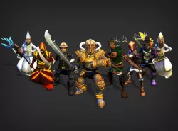 Hero Fantasy Models Low-poly 3D model