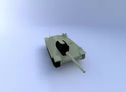 Hertzer Tank, (75 mm) 3D model