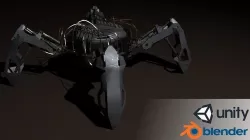 Hydraulic spider Low-poly 3D model
