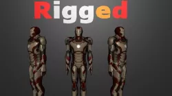 Iron Man Mark 42 Rigged Low-poly 3D model