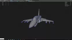 jet fighter Low-poly 3D model