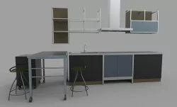 Kitchen set 3D model