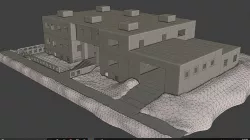 Layout 002 Municipal Building Low-poly 3D model