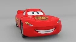 Lightning McQueen Low-poly 3D model