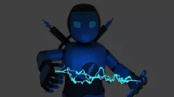 Lightning person 3D model