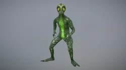 Lizard creature Low-poly 3D model
