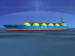 LNG Tanker Ship 3D model