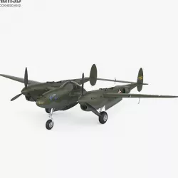 Lockheed P-38 Lightning 3D model