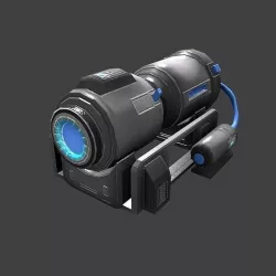 Low-poly PBR Sci-fi Generator Low-poly 3D model