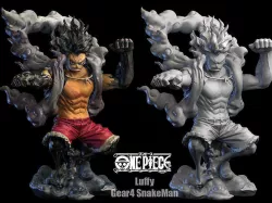 Luffy Gear4 SnakeMan 3D model