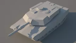 m1 abrams tank usa Low-poly 3D model