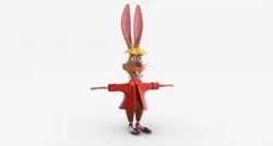 Mad Hare Low-poly Textured Low-poly 3D model