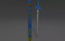 Master Sword of The Legend of Zelda Low-poly 3D model
