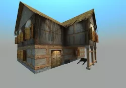 Medieval house - Low poly Low-poly 3D model