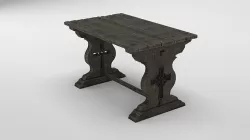 Medieval Table 3D Model 3D model