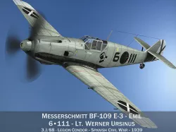 Messerschmitt - BF-109 E - 6-111 3D model