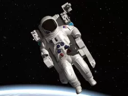 NASA Astronaut with MMU backpack rigged for Maya 3D model