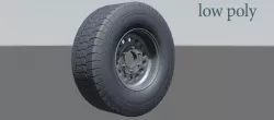 Offroad wheel  Low-poly 3D model