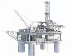 Oil rig - no textures 3D model