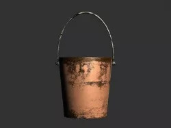 Old Bucket Low-poly 3D model