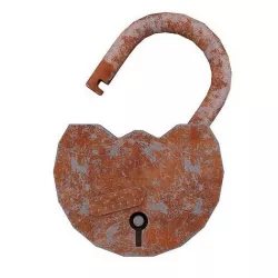 Old rust pudlock Low-poly 3D model