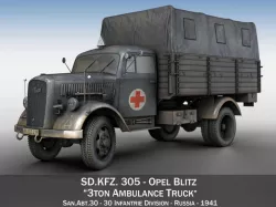 Opel Blitz - Ambulance - SanAbt30 3D model