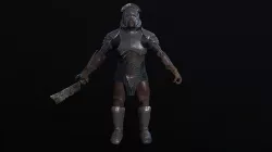 orc warrior Low-poly 3D model