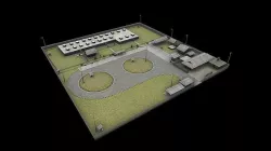 PERTAMINA Oil Factory Low-poly 3D model