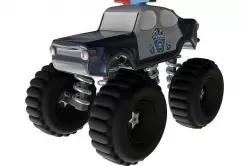 Police  Cartoon  Car 3D model