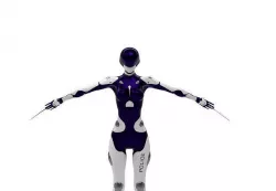 Police girl sci fi 3D model