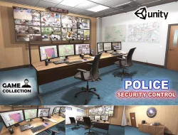 Police Security Control Room Low-poly 3D model