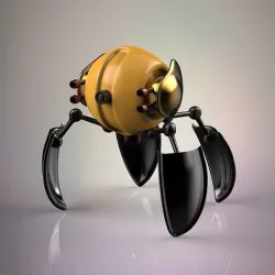 Quantum Robot Low-poly 3D model
