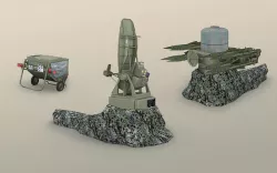 Rapier surface-to-air missile Low-poly 3D model