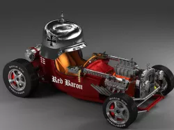 Red Baron Hot Rod 3D model