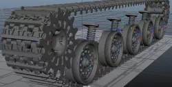 rig Tank Tracks  Suspension 3D model 3D model