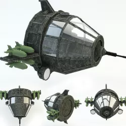robot air Low-poly 3D model