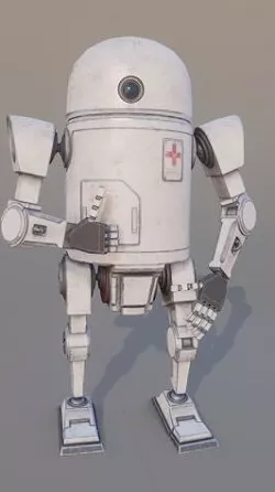 Robot medic Low-poly 3D model