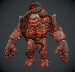 Rock Monster Boss LowPoly Low-poly 3D model