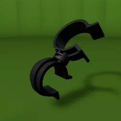 Rotating hose or wire clip Low-poly 3D model